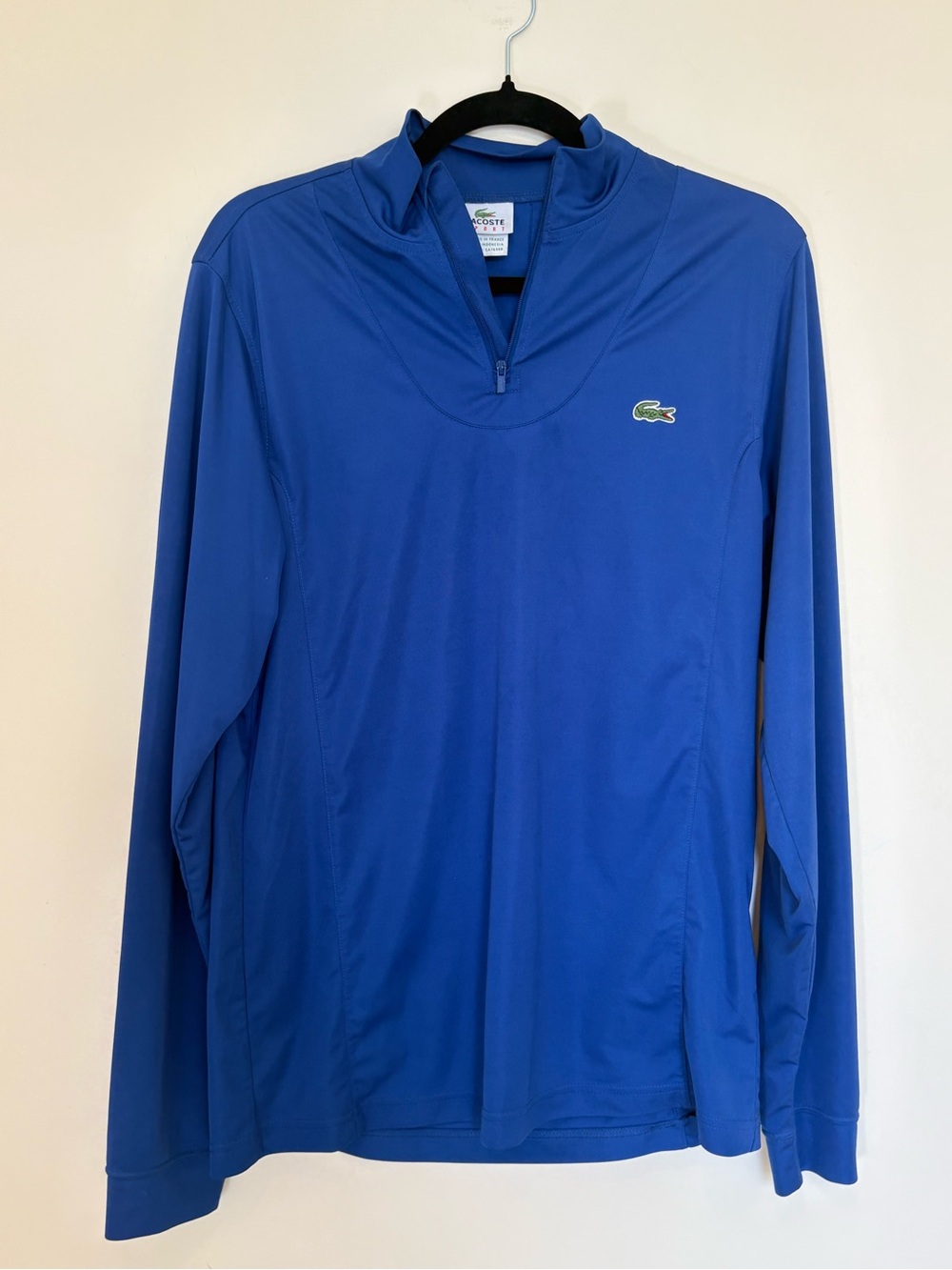Lacoste Men’s Half-Zip Performance Pullover - Blue Size 4 or M